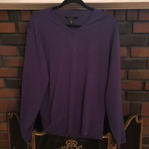 NEW Kenneth Cole Silk Purple v-neck men’s sweater